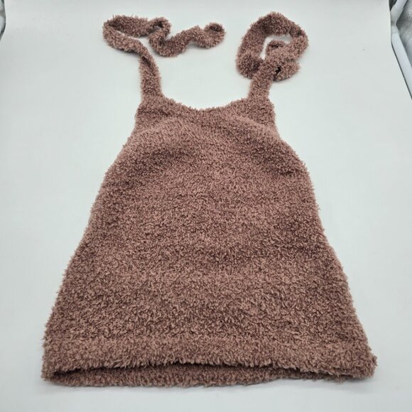 SKIMS Cozy Knit Halter Tank Womens L XL Rose Clay Tie Back - Picture 4 of 10